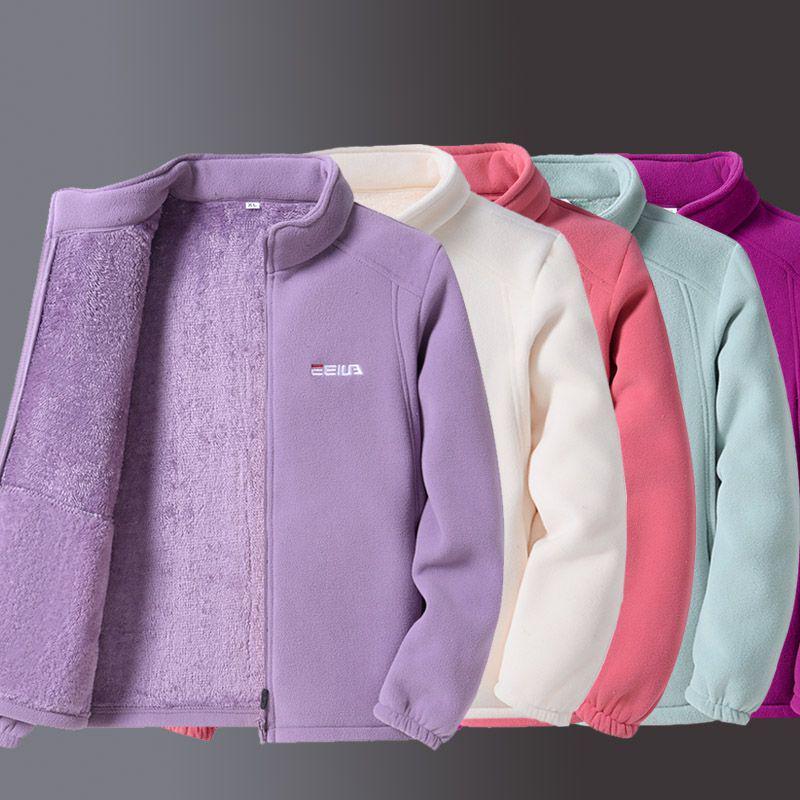 2026 Autumn/Winter Women's Thick Fleece Sherpa Jacket with Warm Stand Collar