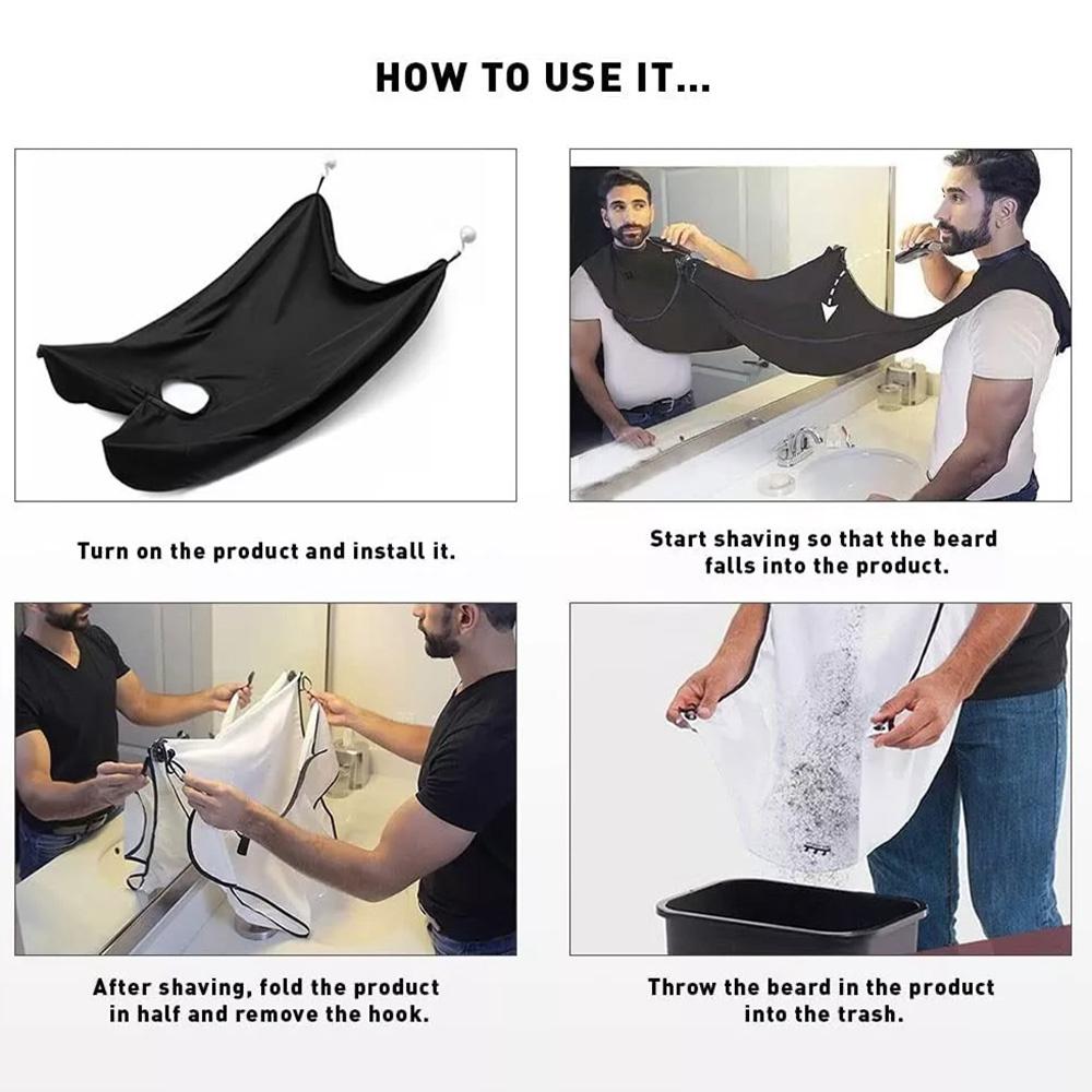 Мужской фартук для бритья, накидка для бороды, нагрудник для ухода за лицом, бритвенные волосы, взрослые нагрудники, чистка бритвы, парикмахерский подарок для мужчины, чистый фартук