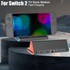ТВ-док-станция для игровой консоли Nintendo Switch 2, с 2 выходами HDMI, портом Type-C, USB-портом для аксессуаров к Switch 2
