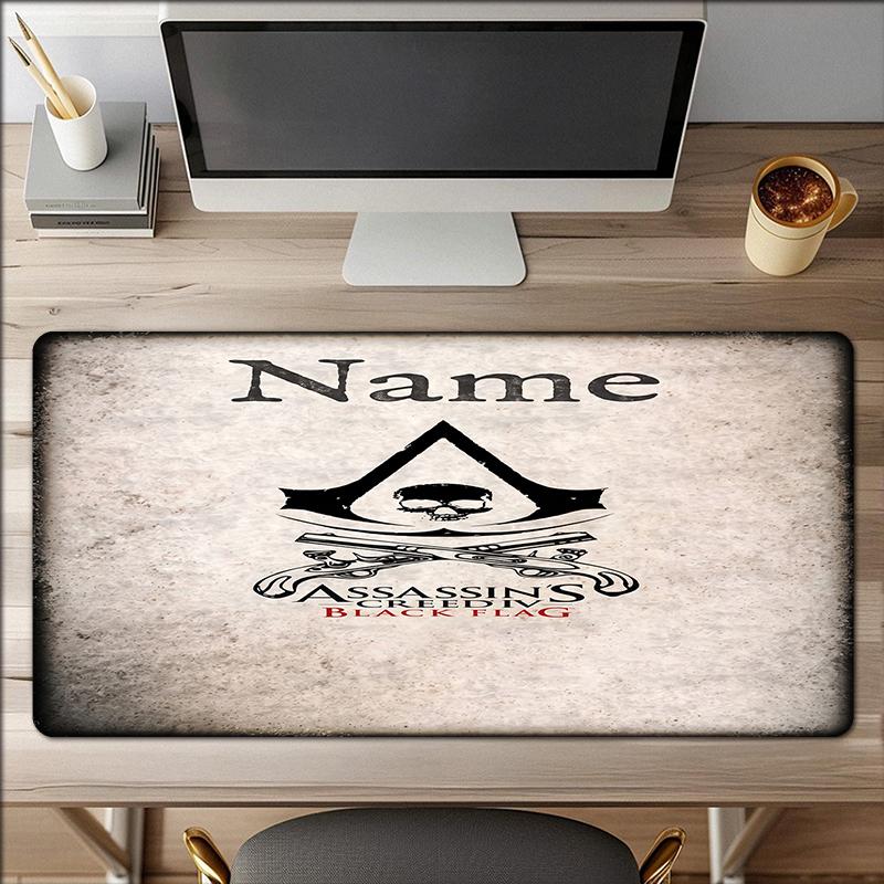 Custom Name Assassin'S Theme Mouse Pad Non Slip Rubber Base Multifunctional Office Home Decor Perfect For Workspace Personalization