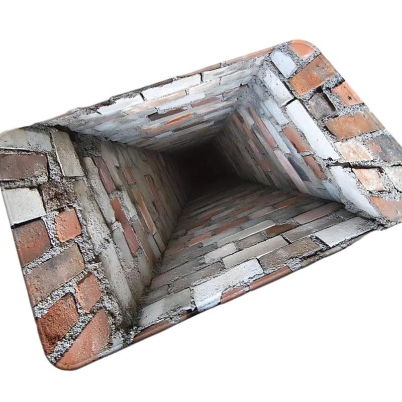 3D ковер с оптической иллюзией, нескользящий коврик для пола для использования в помещении и на улице, визуальная иллюзия «Пещерный камень», прихожая для гостиной