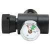 CO2 Cylinder Refill Adapter Connector CGA320 // TR21-4 ASA 3000psi Pressure Gauge Black