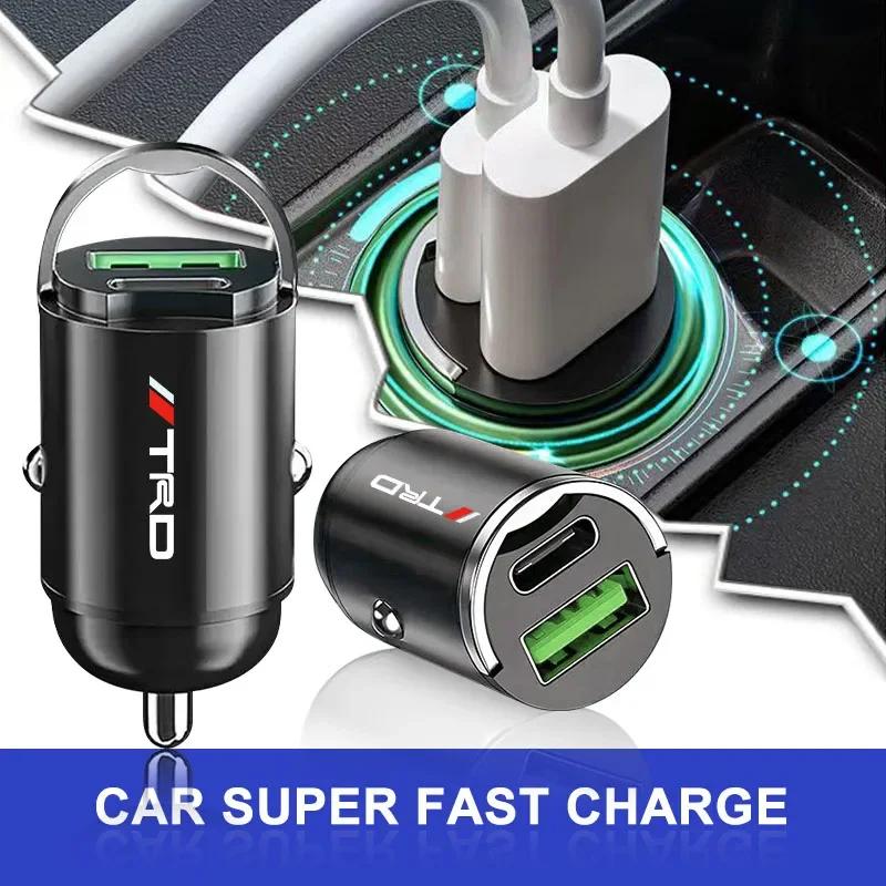 Micro Car Quick Charger Vehicle Cigarette Lighter Convert Plug Car Accessories For TRD Toyota C-hr Prado Rav4 Yaris Hilux Prius