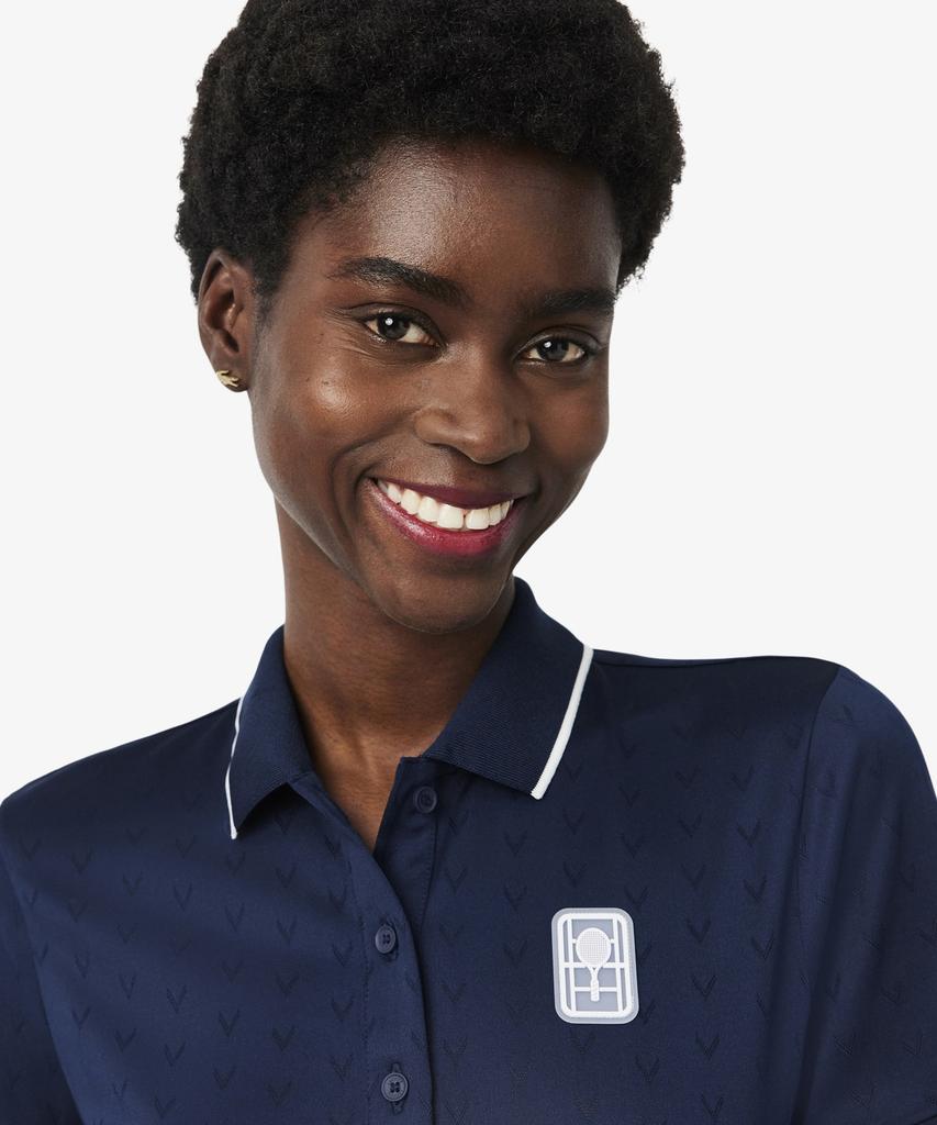 Женская теннисная рубашка-поло LACOSTE с V-образным вырезом Heritage Pf0232-56G 166