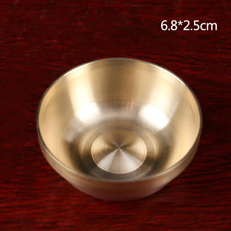 Медная тибетская чаша Ученики Будды для подношения воды Медитация Мини латунная чаша