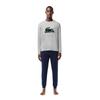 Lacoste Мужской облегающий пижамный комплект с длинным рукавом