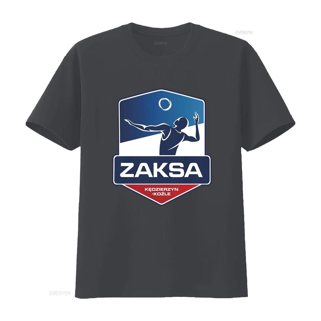 Zaksa Kedzierzyn Kozle Volleyball Team Logo T Shirt vintage Washed Versatile Comfortable streetwear homme designer clothes