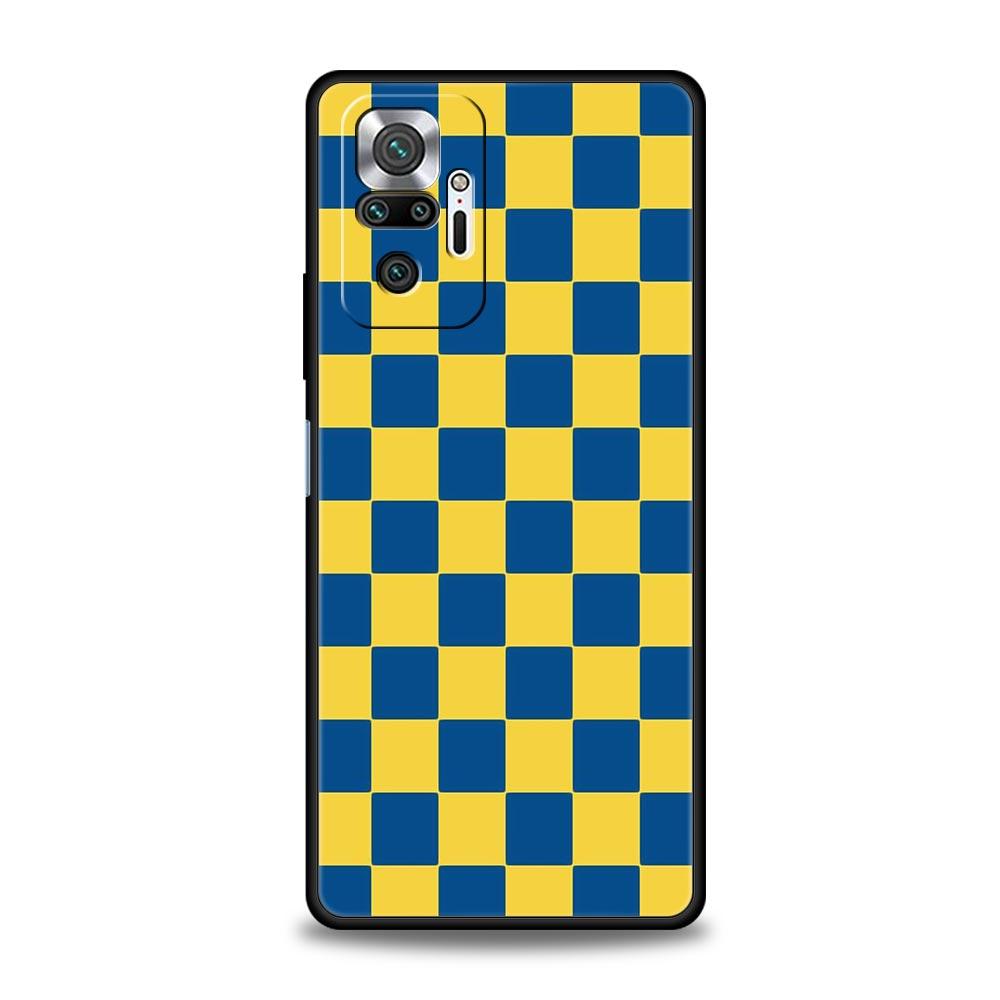 Чехол для телефона для Xiaomi Redmi Note 14 13 12 5G 11 10 Pro Plus 4G 9S 9 14C 13C 12C 10C 9C 9A Cover Ретро Классическая Шахматная Доска Клетка