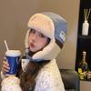 New Winter Lei Feng Hat for Women Plus Velvet Thickened Warm Ear Protection Hat Outdoor Northeast Cycling Cold Protection Versatile Cotton Hat