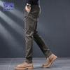 ROMON Men's Stretch Straight-Leg Casual Pants