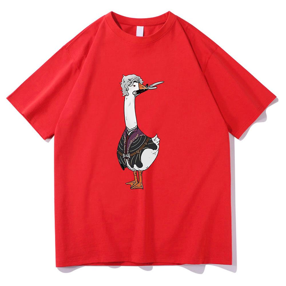 Футболка Goose Astarion, модная унисекс Harajuku, забавная футболка Kawaii Goostarion, унисекс, высокое качество, повседневные винтажные хлопковые футболки