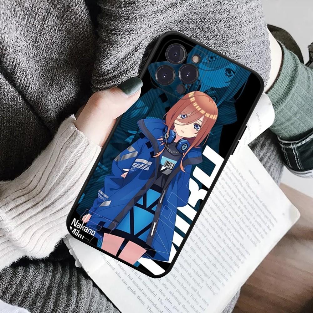 Cartoon Characters Nakano Miku Phone Case For IPhone 16 15 8 7 6 6S Plus X SE XR XS 14 11 12 13 Mini Pro Max Mobile Case