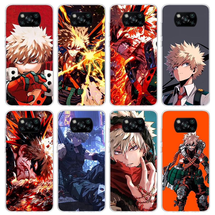 Bakugou Katsuki MHA My Hero Phone Case For Xiaomi Poco X7 X6 X5 Pro F7 Ultra Redmi 15C 15 13 13C 12 12C 10 10A 10C 9 9A 9C 9T Sh