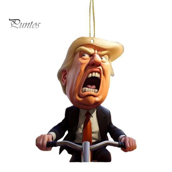 1/9 шт. Рождественский орнамент Трампа, акриловое украшение для рождественской елки, забавные аксессуары для автомобиля Трампа для сторонников Трампа, декор для офиса и дома