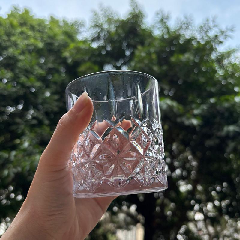 310 мл/320 мл Стеклянные чашки для кофе с бриллиантовым узором Термос Бытовая бутылка для воды Бокалы для вина Роскошная чашка для напитков Чашка для сока Оптовые чашки