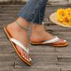 Summer New Women's Shoes 2024 Fashion Casual Flip Flop Large Size Low Heel Women's Flat Shoes Hot Selling Outdoor Beach Shoes
