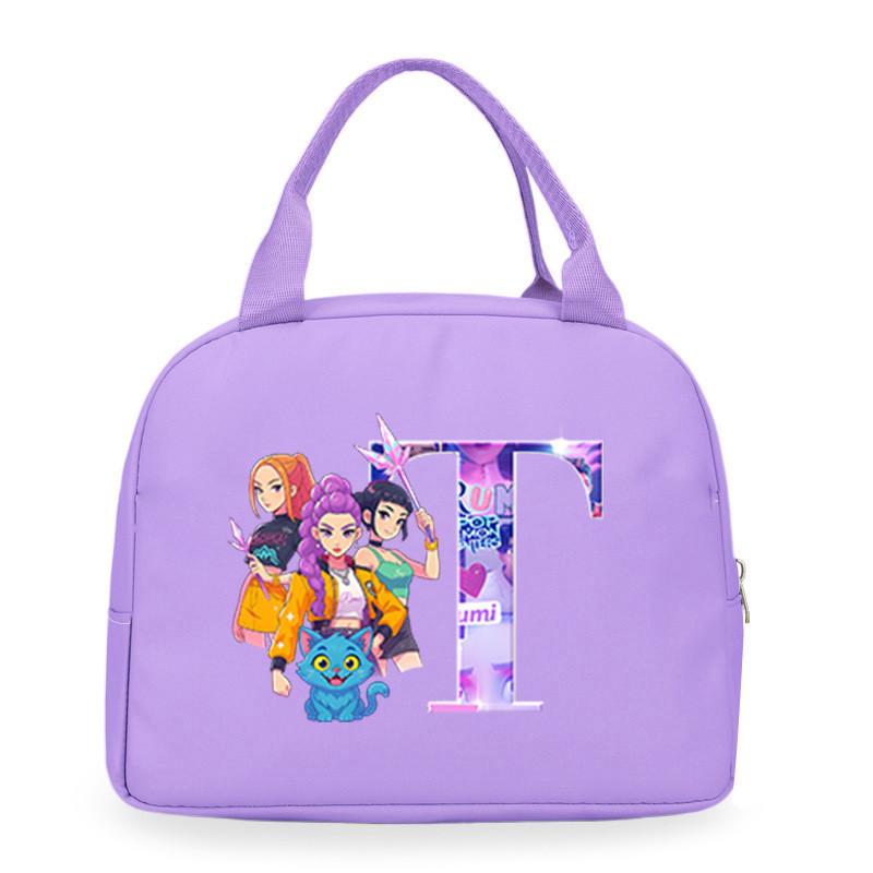 Детские Девочки Kpop Руми Зои Мира Дерпи Саджабойс С Принтом Студенческие Водонепроницаемые Сумки для Еды Ланч-бокса Повседневные Сумки