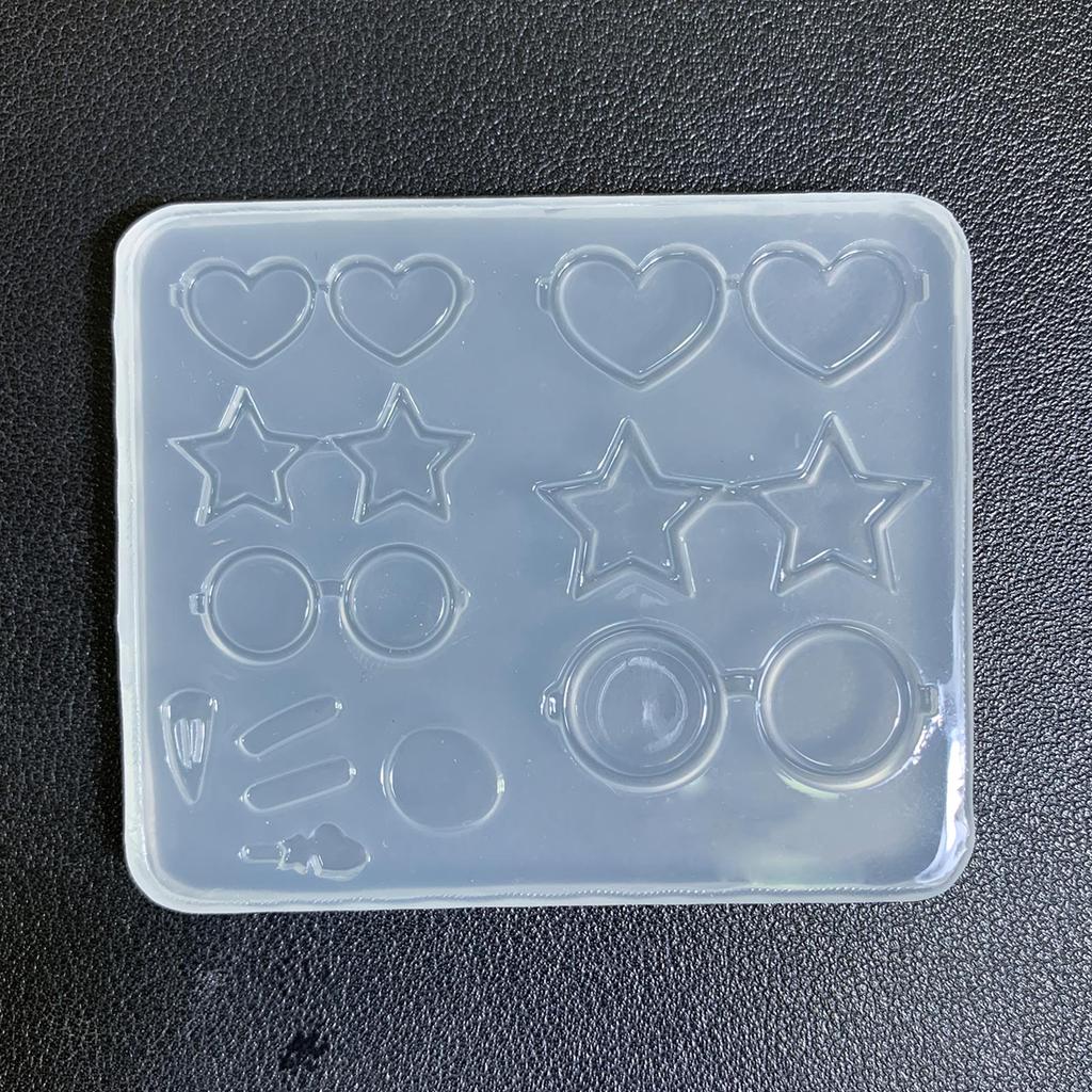 Элегантная форма для аксессуаров в виде очков, уникальная форма для подвески в форме очков, гибкая силиконовая форма для поделок