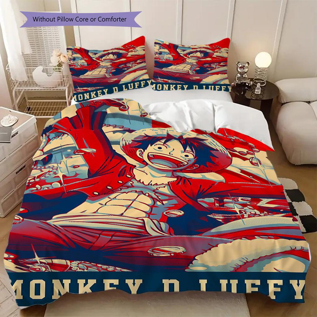 One Piece Anime Soft and Comfortable Duvet Cover, Children's Bedding Set Gift, Various Sizes Available LXR153