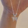 Cool Feeling Opal Butterfly Necklace Femininity Sweet High Sense Fashion Exquisite Niche Design Versatile Collarbone