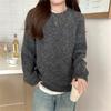 Lazy Style Knit Sweater For Women With Solid Color Design For Autumn Chill