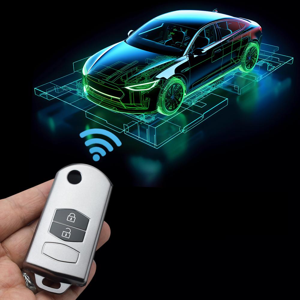 Для Mazda Demio 2 3 5 6 M3 M5 M6 CX-5 CX7 CX9 RX8 MX5 MPV 2 кнопки чехол для ключа автомобиля чехол для бесключевого дистанционного управления брелок Shell протектор кожи