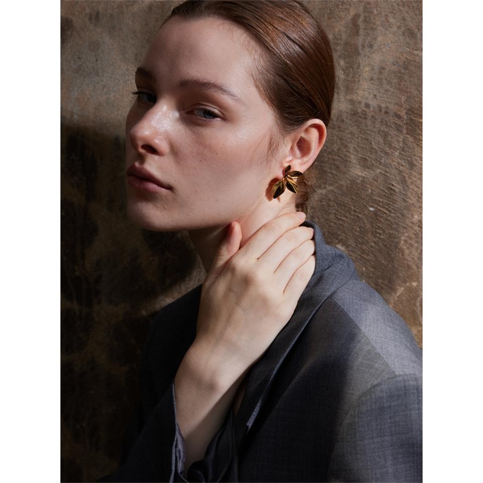 RAKOL Trendy 316L нержавеющая сталь бабочка серьги-гвоздики шарм 18K позолоченный высококачественный водонепроницаемый ювелирный подарок