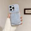 Роскошный чехол-картхолдер из джинсовой кожи для iPhone 15 14 13 12 11 Pro Max