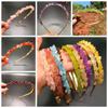 Fashion Hair Jewelry Natural Stone Ethnic Amethyst Hair Hoop Raw Quartz Crystal Headband Colorful Stone Stone Tiara