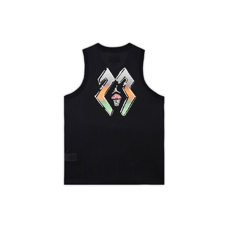 Jordan Цифровой логотип Печать баскетбольный жилет мужской топ черный DQ5867-010