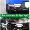 RE Exhaust nozzle 304 stainless steel silvery brushed single tube car exhaust nozzle 2.5 inches 4.5 inches car exhaust nozzle