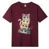 Футболка с коротким рукавом из хлопка American Tide Printed, женская летняя свободная уличная летняя футболка