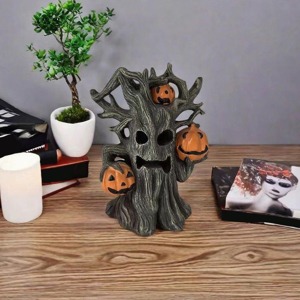 Хэллоуин Тыква Дерево Форма Скульптура Украшение Декор для дома Поделки