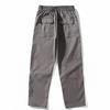 Original Foreign Trade Surplus Japanese Retro Solid Color Functional Pants for Men, Trendy Brand Loose Fit Autumn Casual Straight-Leg Pants
