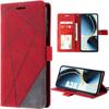 Case for Samsung Galaxy A36 5G - BOOLING - Anti-Scratch 360 Degree Protection Red PU Leather