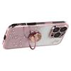 KADEM For iPhone 16 Pro Case TPU Glitter Shiny Rhinestone Phone Cover Ring Kickstand