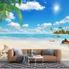 Blue Sky Beach Wall Mural Coconut Tree Mural Sea View Wallpaper Living Room Bedroom Hotel 3d Beach Wallpaper