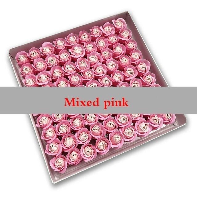 81 шт., роза для ванны, цветок для тела, цветочное мыло, душистая роза, незаменимый свадебный подарок на день Святого Валентина H