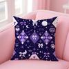 Colorful checkered pattern Cushion Cover Pillow Case Soft Skin Friendly Fabric Comfort  Concealed Zipper