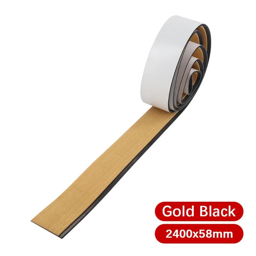 58x2400x5mm Single Strip Imitated Teak Yacht Boat Deck Mat Flooring Brown Anti Skid Mat Pad EVA Foam Marine Boating Accessories