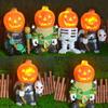 DIY Pumpkin Head Light Cartoon LED Lanterns Halloween Knight Pumpkin Lantern  Haunted House
