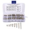 800pcs M2 Round Carbon Steel Nickel-Plated Silver Disc Self-Tapping Screw Combination Set