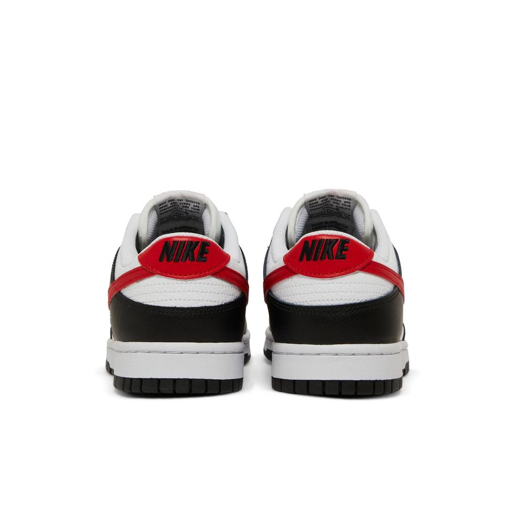 Nike Dunk Low 'Черный Белый Красный' (унисекс) Черные / Университетский красный / Белые скейтбордические кроссовки FB3354 001