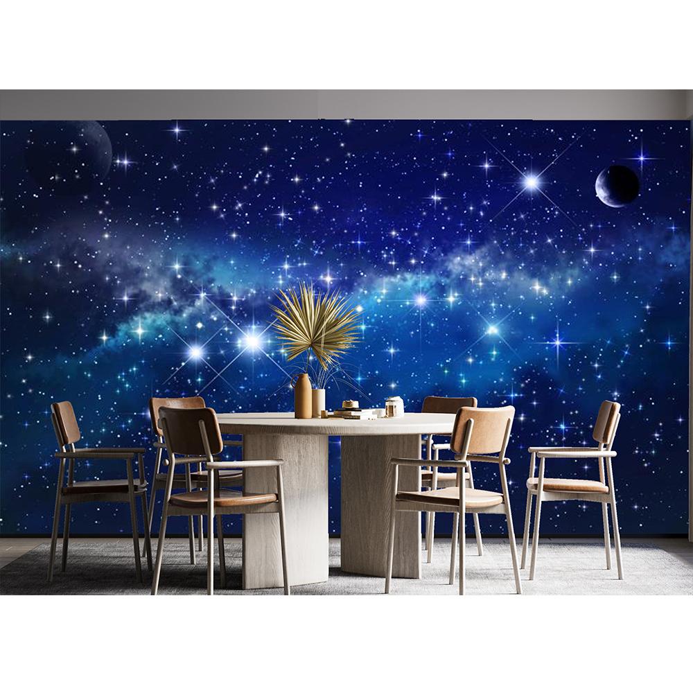 Космические обои Galaxy для потолка Обои Ночное небо Звезды Туманность Фреска на стену Гостиная Спальня Обои