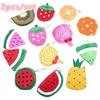 Kawaii Fruits плюшевый кошелек для монет для детей на молнии, кошелек для мелочи, женский кошелек для денег, сумка для девочек, мин.