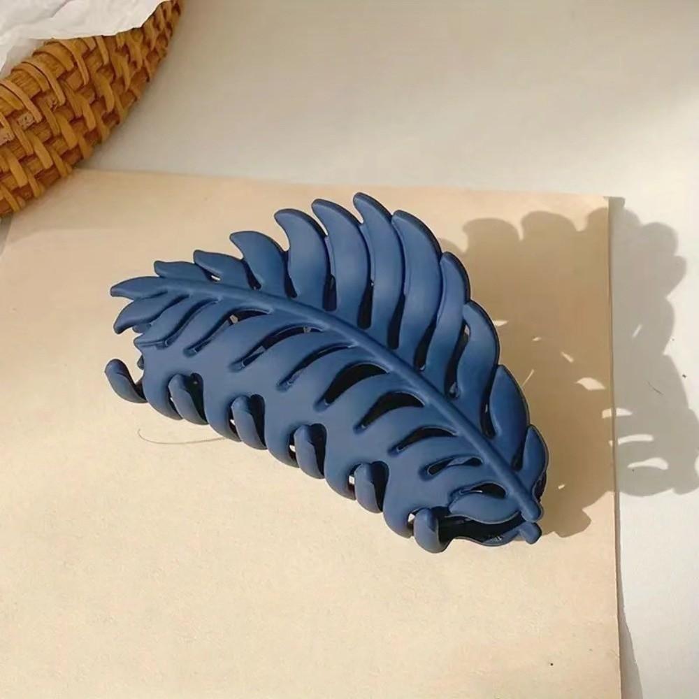 Matte Leaf Hair Claw Clip Acrylic Hair Barrette New Banana Hair Clip For Women Girls