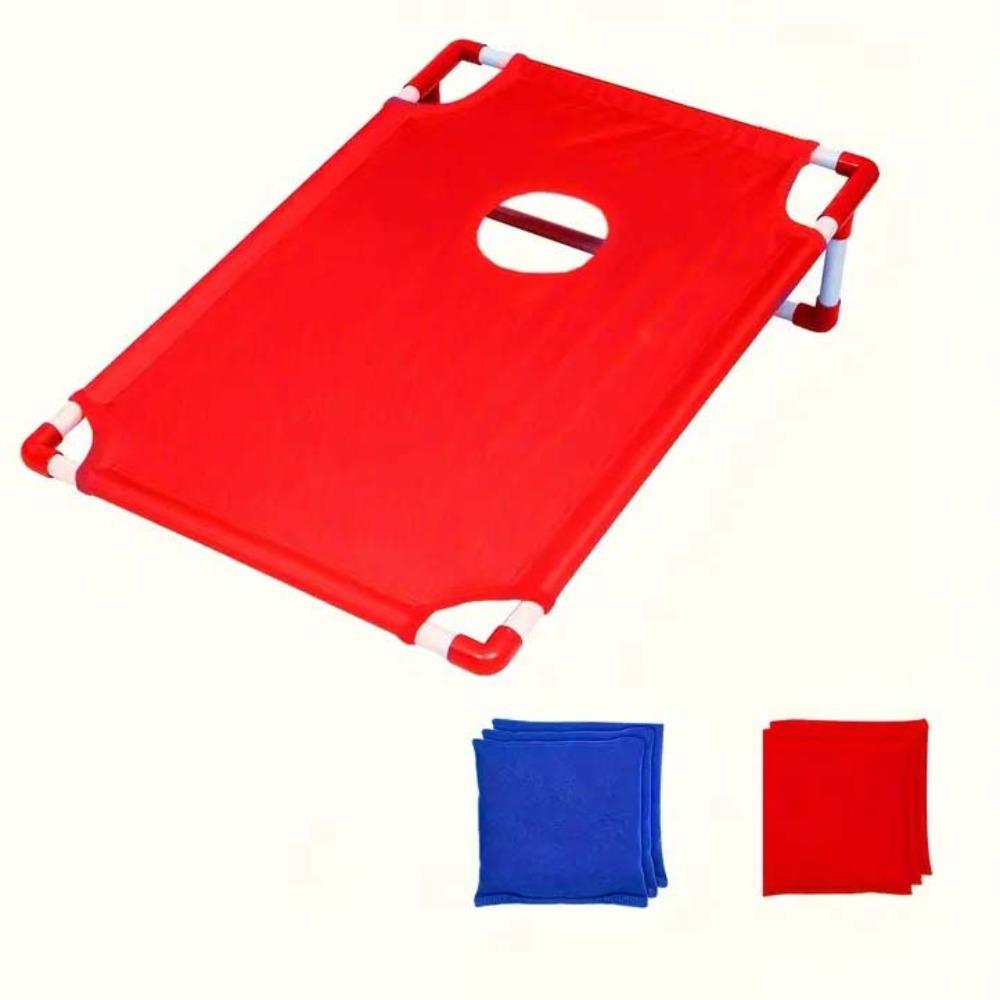 Red Blue Bean Bags Game Throwing Cornhole Game Board Portable Cornhole Set  Sports Toys