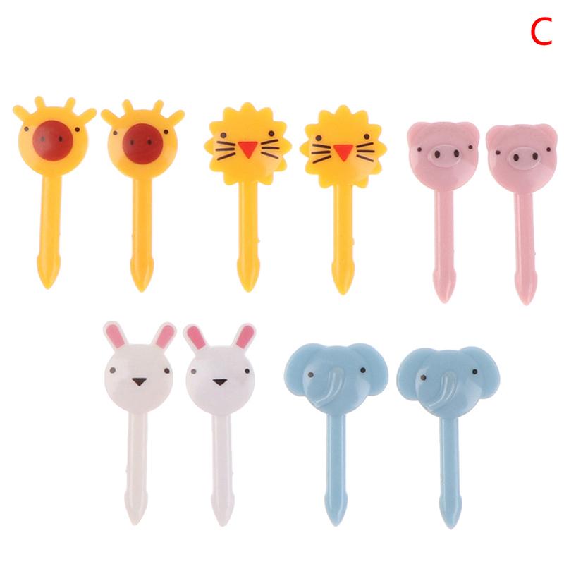 6/10 шт./уп. мини мультяшные детские шпажки для десертов и закусок, украшение для ланч-боксов бенто