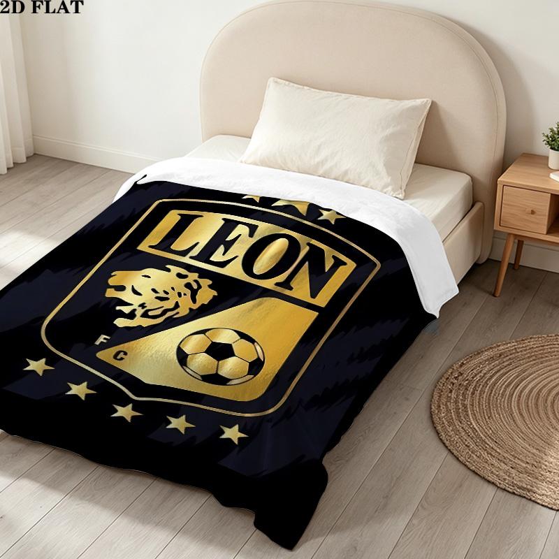 1PC Club Len Football Club Patterned Flannel Blanket Suitable For All Seasons For Home Decor Warmth And Comfort Gifts Holiday Present