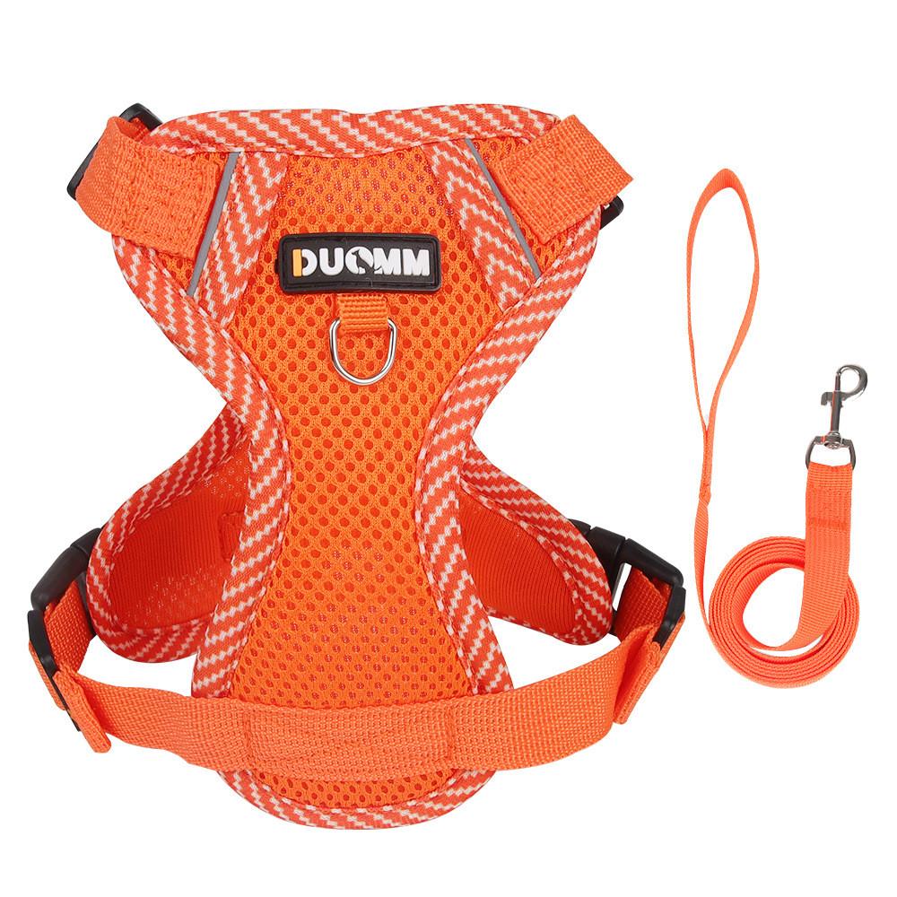 Breathable Pet Harness With Reflective Straps And Adjustable Size For Cats And Dogs